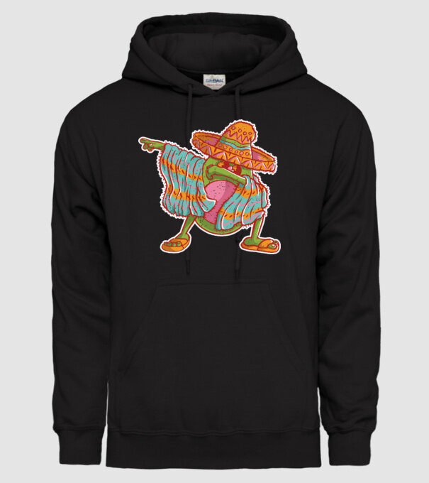 Avocado mexican DAB model negru pe tricou