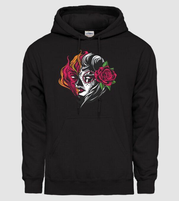 Fată Mexicană Demon model negru pe tricou
