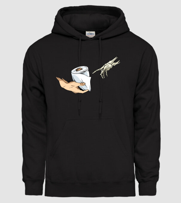 Michelangelo coronavirus hârtie igienică model negru pe tricou