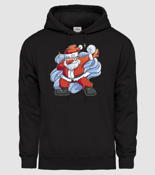 Moș Crăciun DAB pentru Crăciun model negru pe tricou
