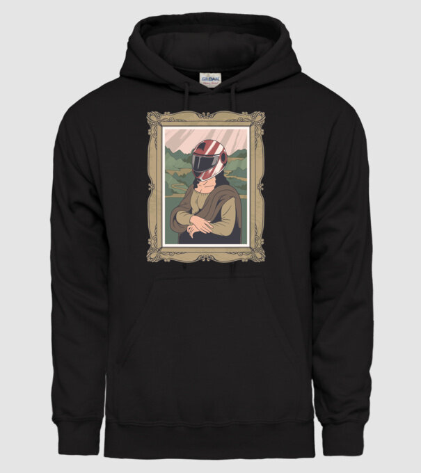 Mona Lisa Concurent model negru pe tricou
