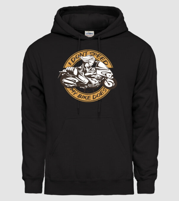 Fată Motociclist model negru pe tricou