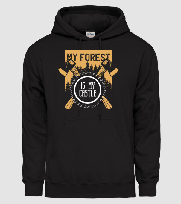 My Forest is my Castle - Pădurea mea este castelul meu model negru pe tricou