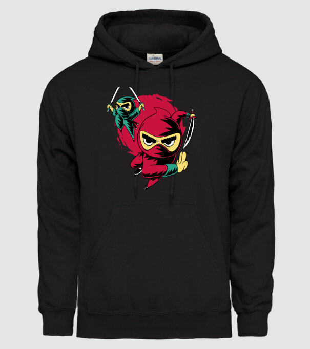 Tricou Ninja model negru pe tricou