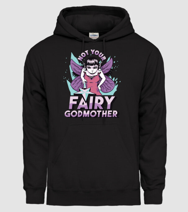 Not Your Fairy Godmother model negru pe tricou