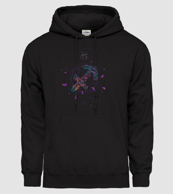 Saggitarius Zodiac model negru pe tricou