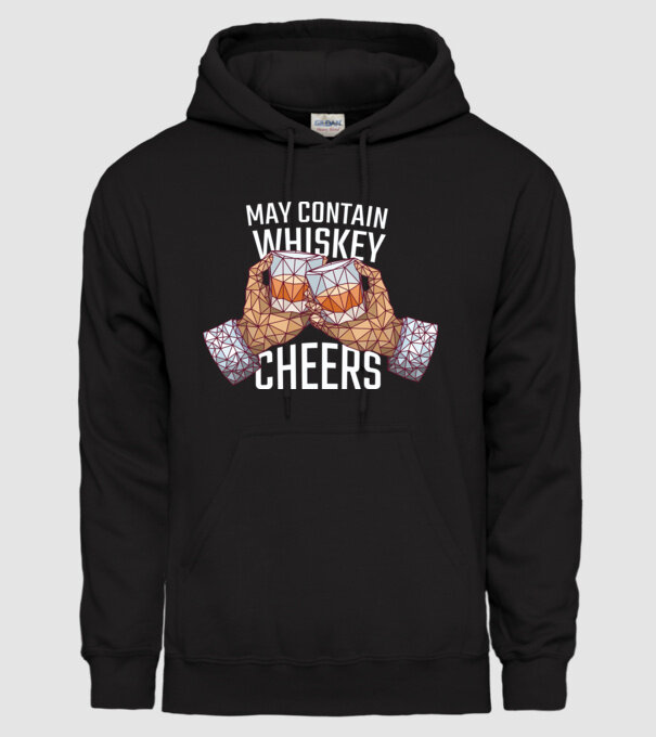 Poate conține urme de whisky model negru pe tricou