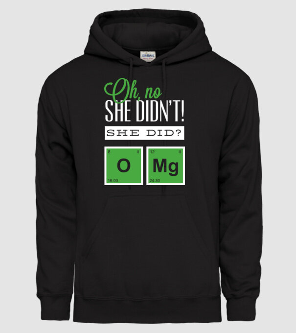 'Oh no she didn''t did she' model negru pe tricou