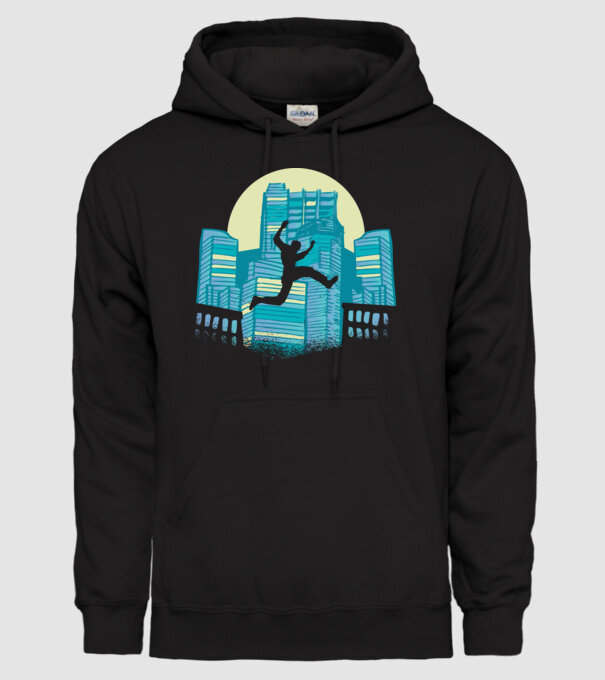 Parkour model negru pe tricou