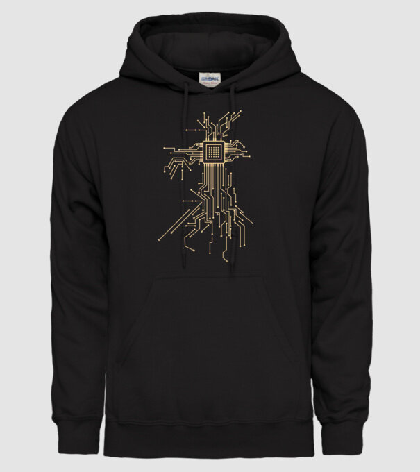 Procesor model negru pe tricou