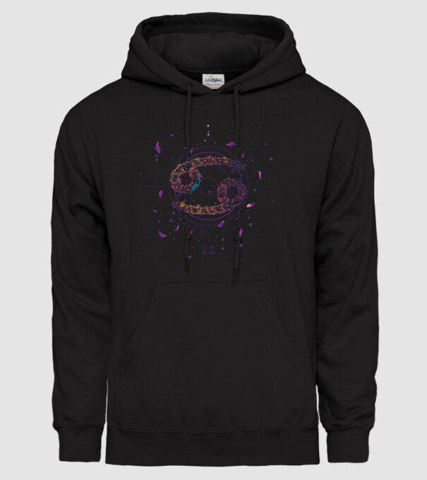 Cancer Zodiac model negru pe tricou