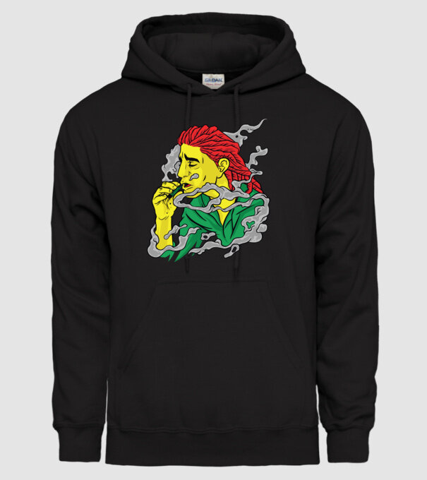 Dreadlock model negru pe tricou