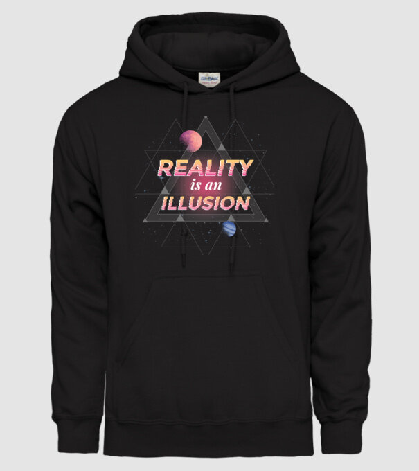 Reality is an Illusion model negru pe tricou