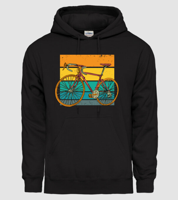 Bicicletă Retro model negru pe tricou