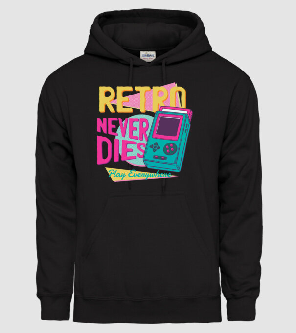 Retro Gameboy model negru pe tricou