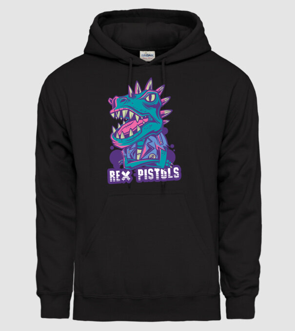 Rex Pistols model negru pe tricou