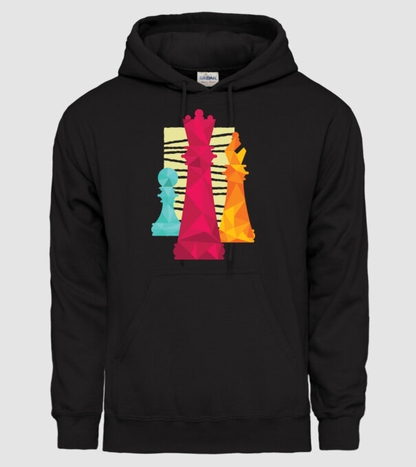Piese Șah model negru pe tricou