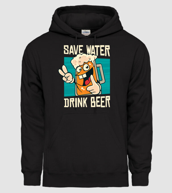 Save water, drink beer tricou amuzant bere model negru pe tricou