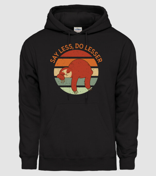 Say less, do lesser cu Leneș model negru pe tricou