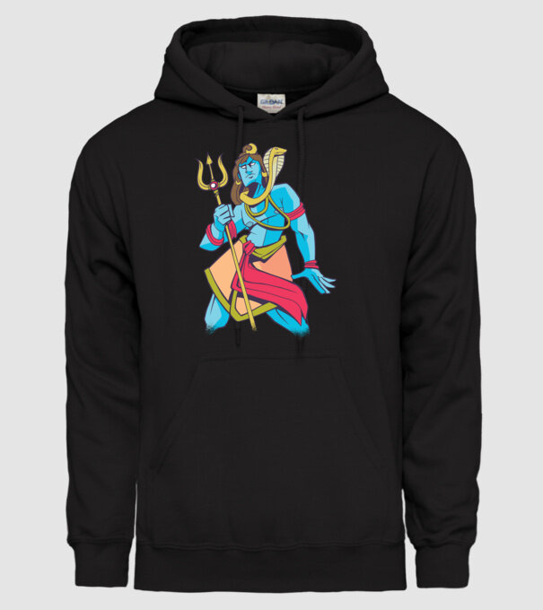 Shiva model negru pe tricou