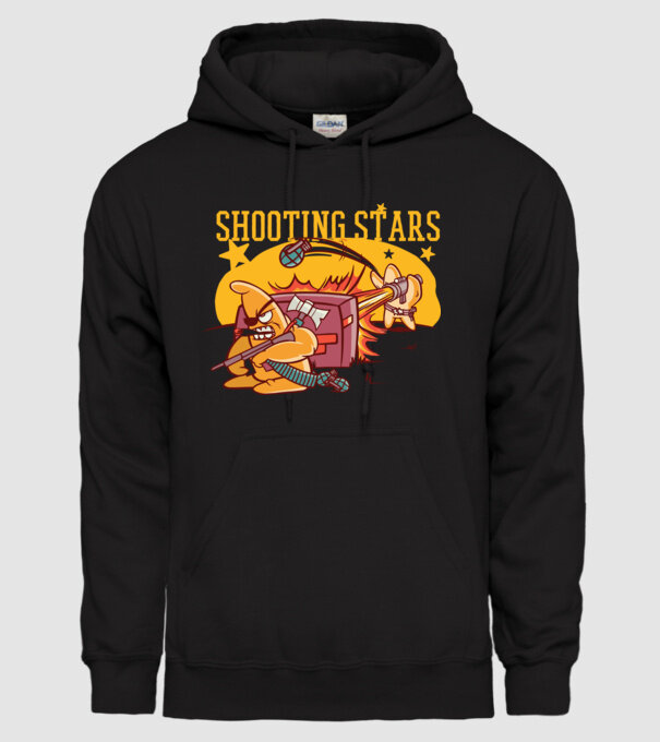 Shooting Stars model negru pe tricou
