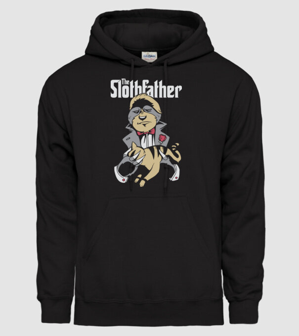 Slothfather - Naș Leneș model negru pe tricou