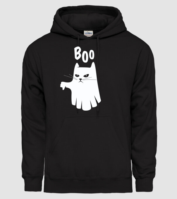 Pisică Fantomă model negru pe tricou