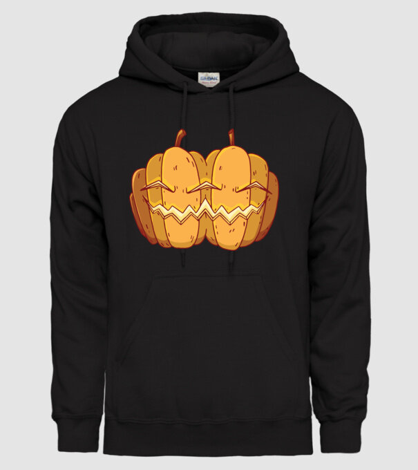 Dovleci siamezi de Halloween model negru pe tricou