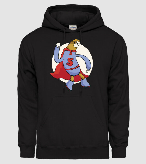 Leneș supererou model negru pe tricou