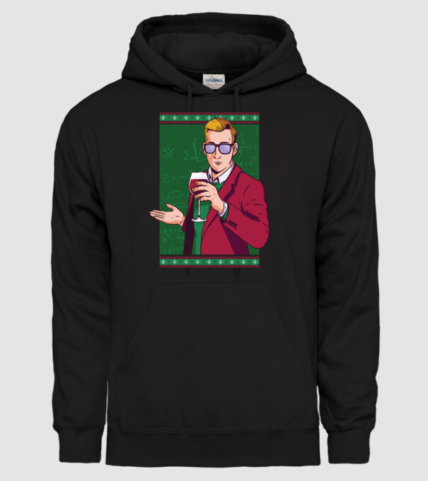Profesor cu vin model negru pe tricou