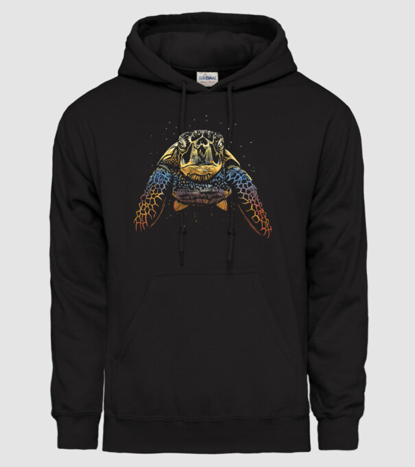 Broască țestoasă model negru pe tricou