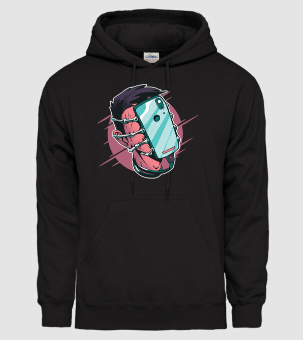 Telefon Facehugger tricou amuzant model negru pe tricou