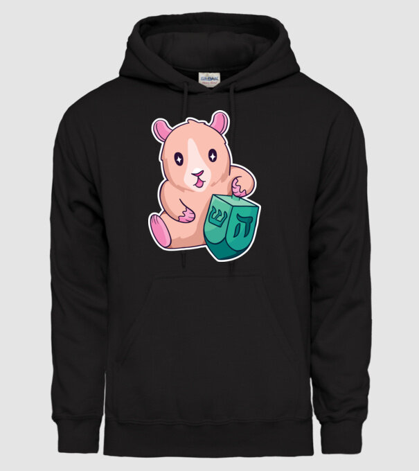 Porcușor de Guineea model negru pe tricou