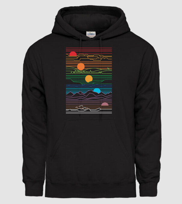 Linii Natură model negru pe tricou