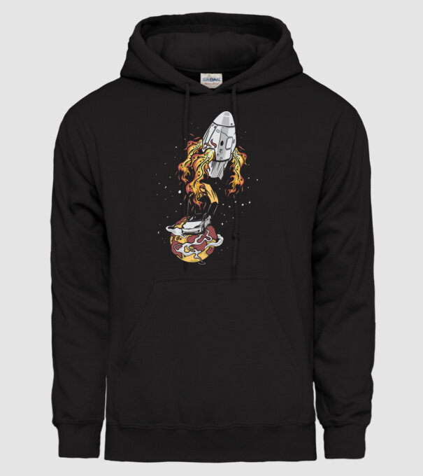 Tesla în spațiu model negru pe tricou
