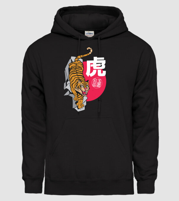 Tigru model negru pe tricou