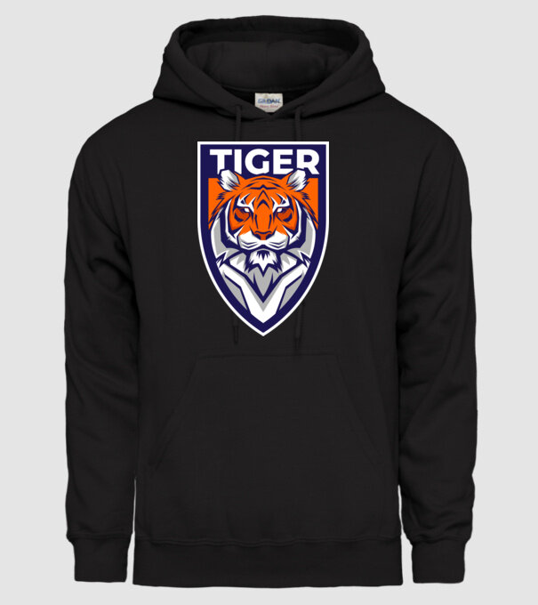 Stemă Tigru model negru pe tricou