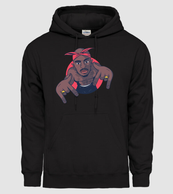 Tupac Shakur Rap model negru pe tricou