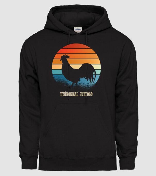șoptind cu găinile model negru pe tricou
