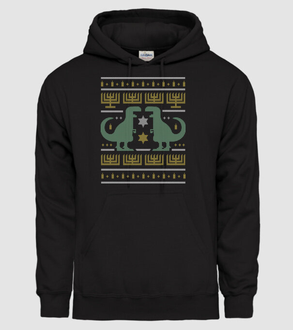Dinozaur Pulover urât model negru pe tricou