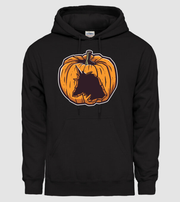Dovleac de Halloween Unicorn model negru pe tricou