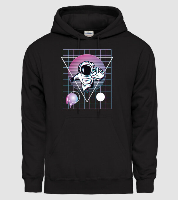 Astronaut Abstract model negru pe tricou