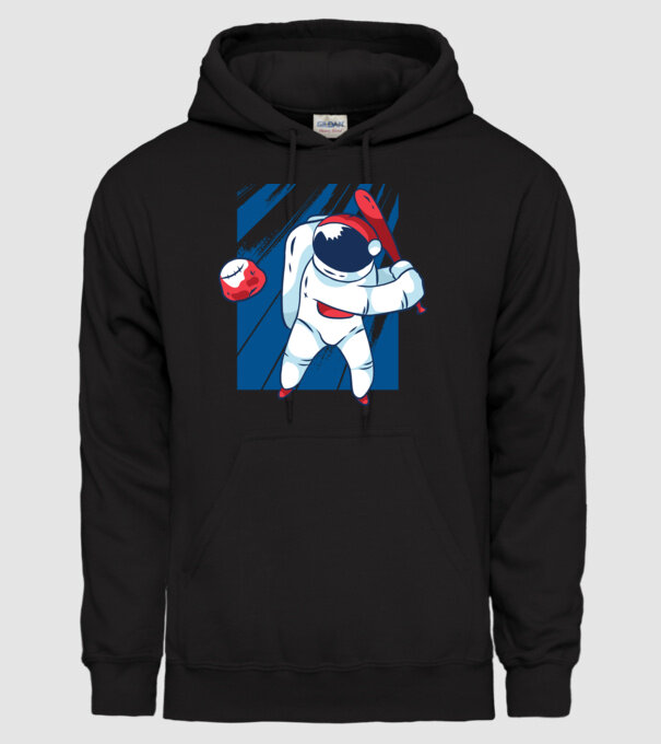 Baseball Astronaut model negru pe tricou
