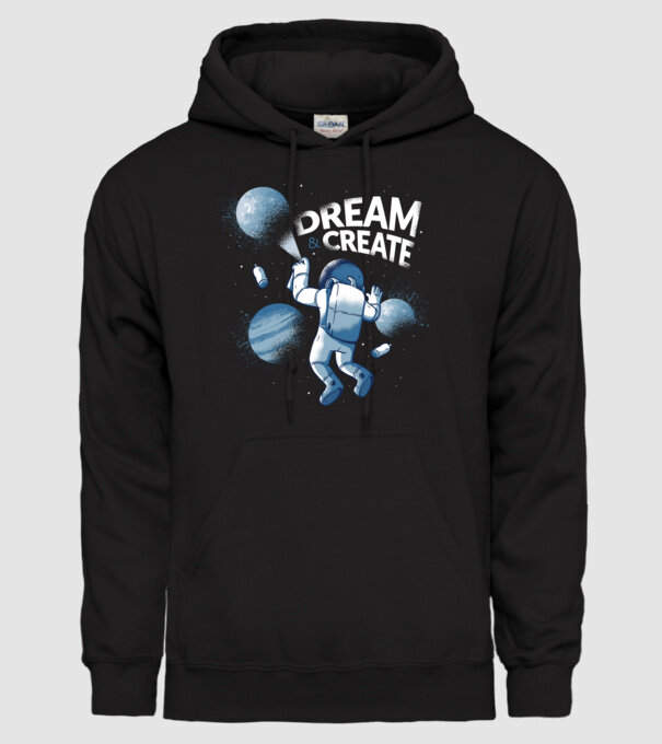 Graffiti Astronaut model negru pe tricou