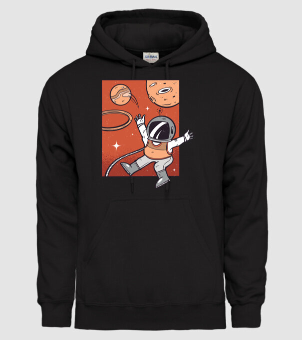 Astronaut Baschetbalist model negru pe tricou