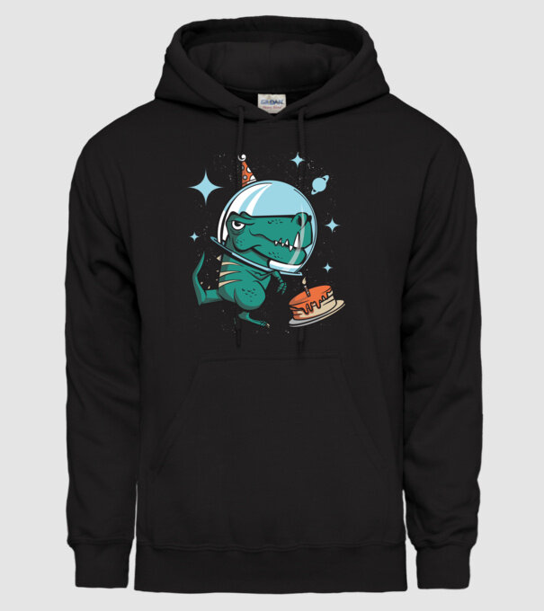 Astronaut T-rex Ziua de naștere model negru pe tricou