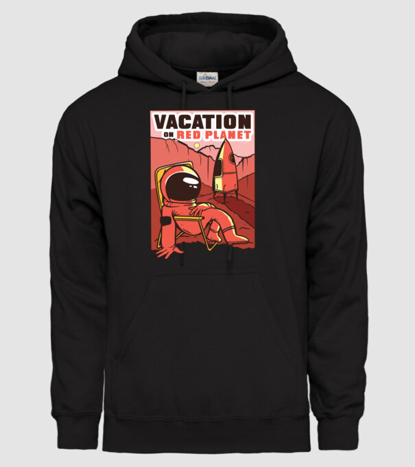 Vacanță pe Marte model negru pe tricou