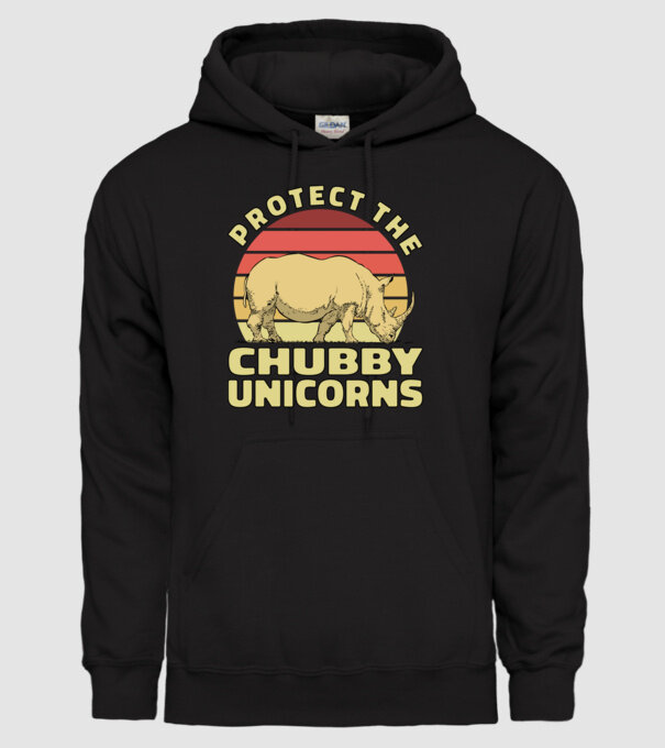 Protejați Unicornii - Rinocerii plinuți model negru pe tricou