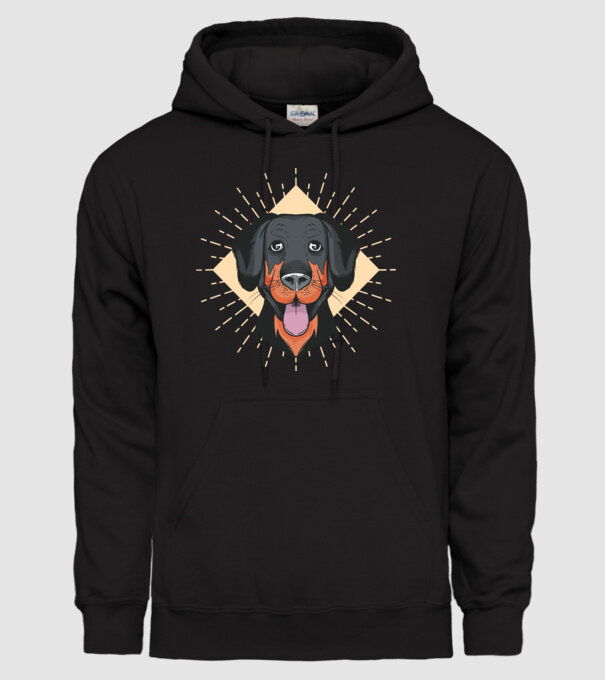 Cap Câine amuzant model negru pe tricou