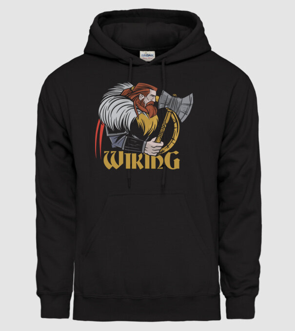 Viking model negru pe tricou